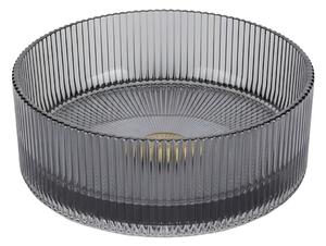 BPS-koupelny Skleněné umyvadlo na desku BRILLANT2 BL 360 36x12 cm, černá