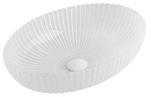 BPS-koupelny Skleněné umyvadlo na desku BRILLANT3 WH 510 51x35 cm, mat