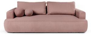 Světle růžová rozkládací pohovka z textilie bouclé 247 cm Quinoa – Bonami Selection
