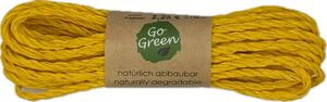 Dekorační provázek Go Green Cotton Cord – Mustard Yellow sytě žlutý 3mm x 3m (6,-Kč/m)
