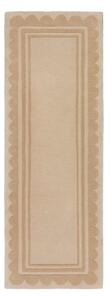 Ručně tkaný vlněný běhoun v přírodní barvě 80x230 cm Lois Scallop – Flair Rugs