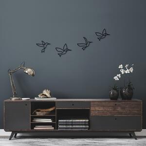 ASIR Nástěnná dekorace kovová BIRDS let hejna 4 kusy