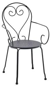 Sunfun Melissa Zahradní židle, 52 × 51 × 89,5 cm, ocel, černá