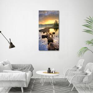 Vertikální Moderní obraz canvas na rámu Jezero ocv-52295899
