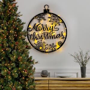 ASIR Nástěnná dekorace kovová XMAS černá