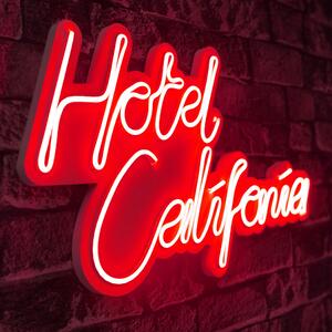ASIR Nástěnná LED dekorace HOTEL CALIFORNIA červený nápis