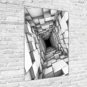 Vertikální Foto-obraz na skle Tunel z krychlí osv-55216784