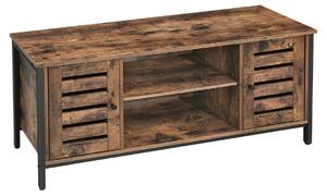Songmics Televizní stolek industriální 2 dvířka 110 x 40 cm