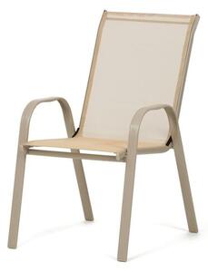 Zahradní židle Autronic béžová kov AZC-C1000 CRM