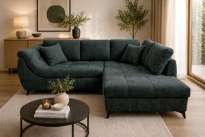 ROHOVÁ SEDAČKA, textil, zelená P & B - Sedací soupravy, Online Only