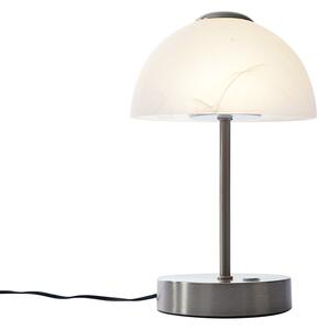Designová stolní lampa ocelová s opálovým sklem vč. LED stmívatelná - Joya
