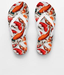Koi Fish | stylové dámské plážové žabky - Bílá, S / EU 38