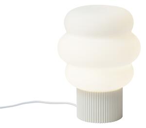 Japandi stolní lampa béžová s opálovým sklem 18cm - Kumo