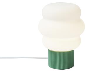 Japandi stolní lampa zelená s opálovým sklem 18cm - Kumo