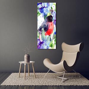 Vertikální Foto obraz fotografie na skle Ptáci a květiny osv-57455538