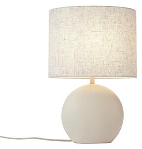 Japandi stolní lampa béžová s lněným stínidlem - Timo