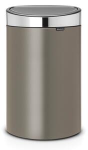 Brabantia Odpadkový koš Touch Bin - 40 L, platinová/stříbrná