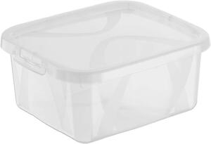 Úložný univerzální box, transparentní krabice s víkem, Rotho LONA, 2l