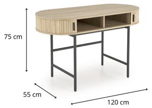 HALMAR Psací stůl B51 dub přírodní/černý