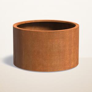 Cortenový kulatý květináč na kolečkách Ø 1000 × v 600 mm