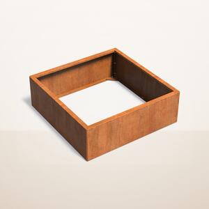 Cortenový vyvýšený záhon stavebnicový 1200 × 1200 × v 400 mm