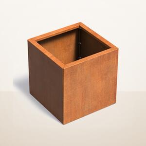 Cortenový vyvýšený záhon stavebnicový 600 × 600 × v 600 mm