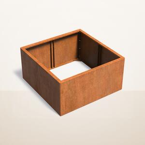 Cortenový vyvýšený záhon stavebnicový 1200 × 1200 × v 600 mm