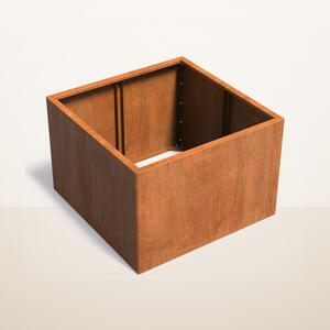 Cortenový vyvýšený záhon stavebnicový 1200 × 1200 × v 800 mm