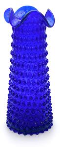 Sklárna Častolovice - Váza 29cm - Hobnail - Ananas - tmavě modrá