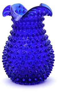 Sklárna Častolovice - Váza 21cm - Hobnail - Ananas - tmavě modrá