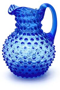Sklárna Častolovice - Džbán 1l - Hobnail - Ananas - modrá