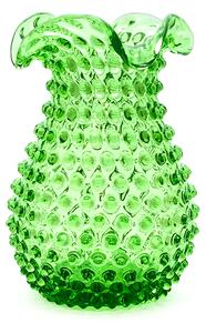Sklárna Častolovice - Váza 21cm - Hobnail - Ananas - světle zelená