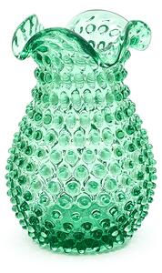 Sklárna Častolovice - Váza 21cm - Hobnail - Ananas - beryl