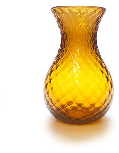 Sklárna Častolovice - Váza 25cm - Káro - amber