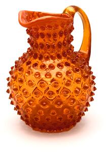 Sklárna Častolovice - Džbán 1l - Hobnail - Ananas - oranžová
