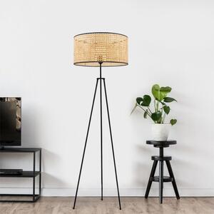 ASIR Stojací lampa AYD-3321 černá a ratanová