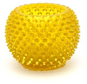 Sklárna Častolovice - Váza 18cm - Hobnail - Ananas - žlutá