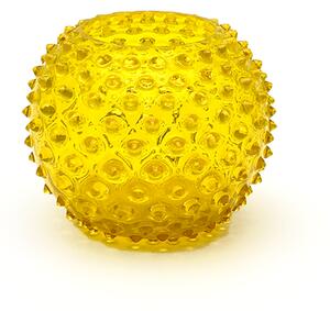 Sklárna Častolovice - Váza 12cm - Hobnail - Ananas - žlutá