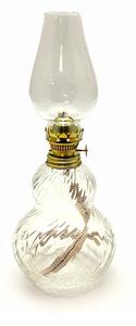 Sklárna Častolovice - Petrolejová lampa Zuzana - Káro - křišťál