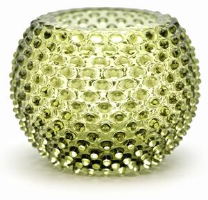 Sklárna Častolovice - Váza 18cm - Hobnail - Ananas - lesní zelená