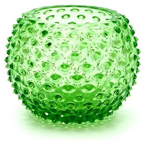 Sklárna Častolovice - Váza 12cm - Hobnail - Ananas - světle zelená