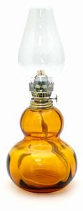Sklárna Častolovice - Petrolejová lampa Zuzana - Bambus - amber