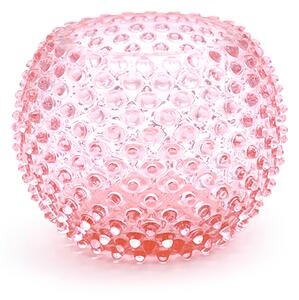 Sklárna Častolovice - Váza 18cm - Hobnail - Ananas - růžová