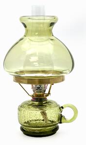 Sklárna Častolovice - Petrolejová lampa Monika - Krakle - lesní zelená - komplet 1