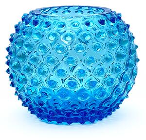 Sklárna Častolovice - Váza 12cm - Hobnail - Ananas - akvamarín
