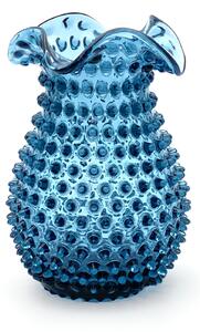 Sklárna Častolovice - Váza 21cm - Hobnail - Ananas - modrý kouř