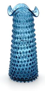 Sklárna Častolovice - Váza 29cm - Hobnail - Ananas - modrý kouř