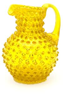 Sklárna Častolovice - Džbán 1l - Hobnail - Ananas - žlutá
