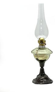 Sklárna Častolovice - Petrolejová lampa s cínovou nohou - lesní zelená