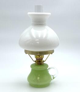 Sklárna Častolovice - Petrolejová lampa Tereza - Bambus - světle zelená